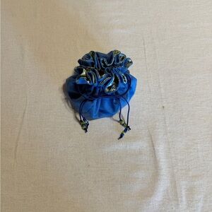 Blue Drawstring Pouch often‎ used for Jewerly or dice
